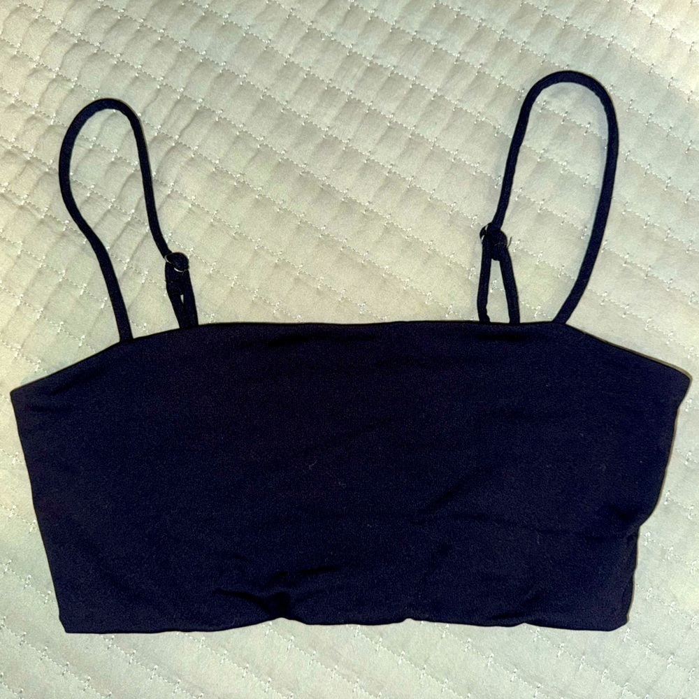 Garage Black Crop Tank open back! Size XS GUC